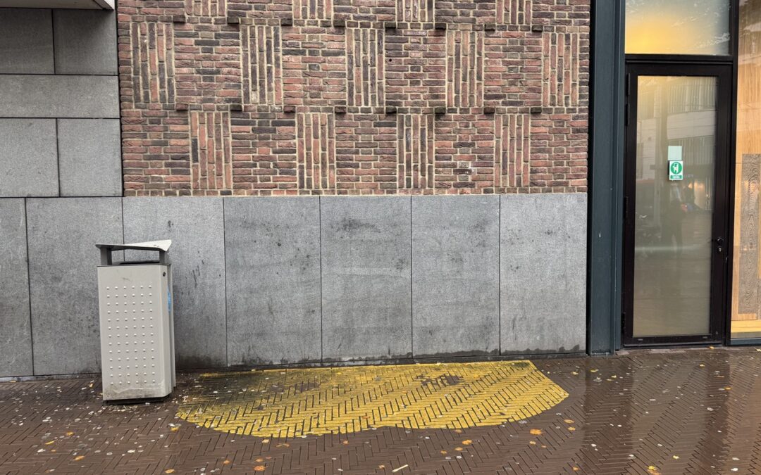 De markering die achterbleef